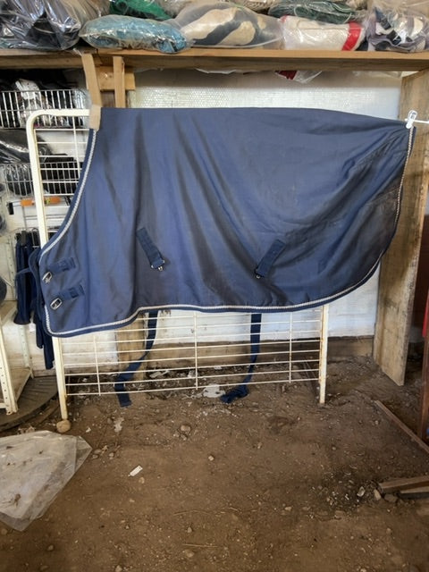 Navy Shedrow West Palm Stable Sheet, 70”