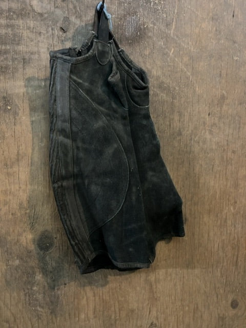 Black Dublin Suede Half Chaps, XL